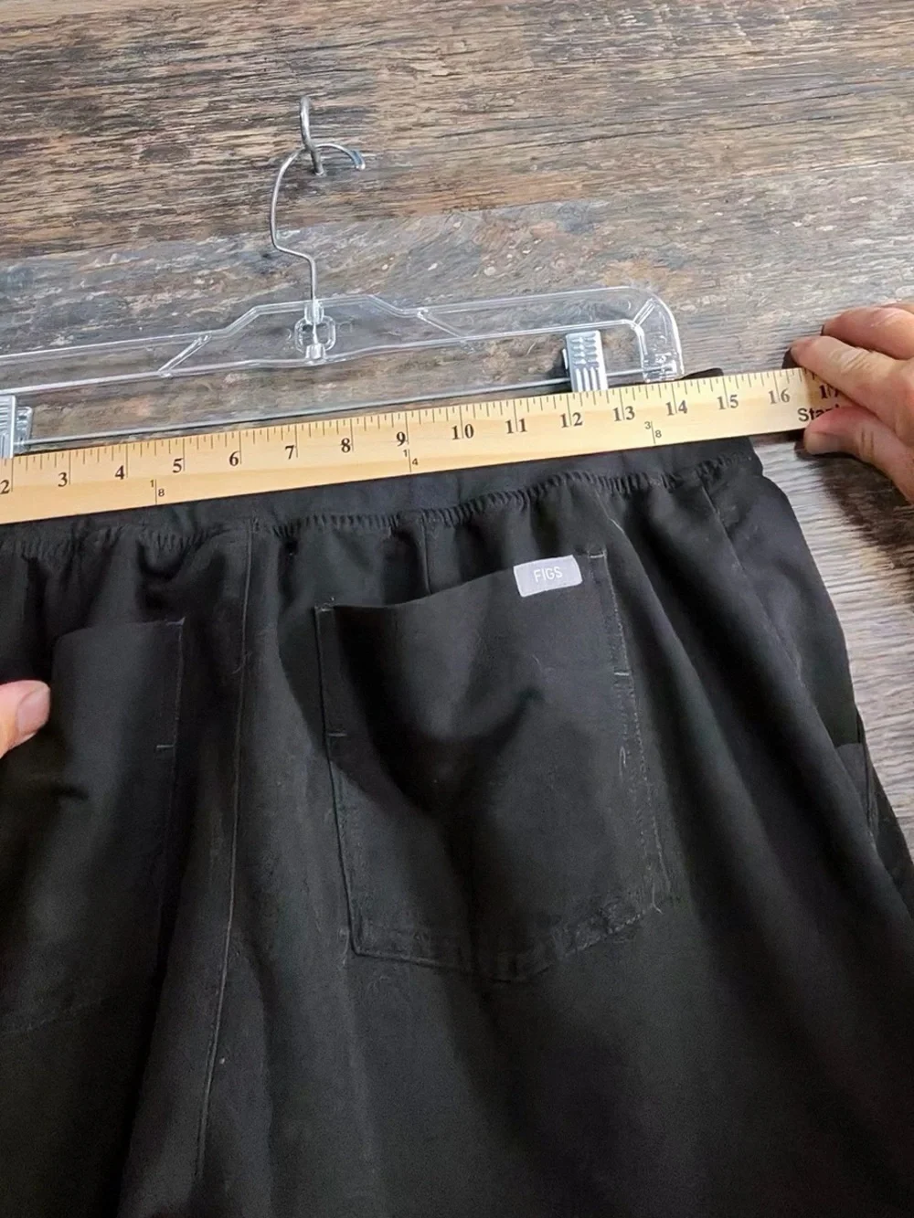 Figs Black Track Joggers Scrubs with Drawstring